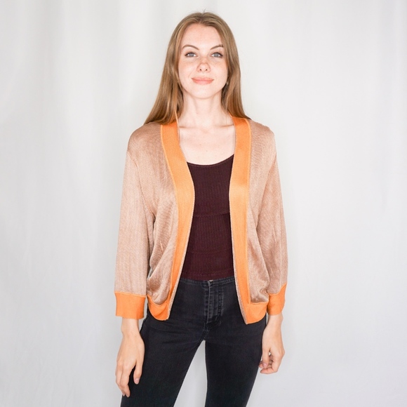 Missoni Sweaters - MISSONI Double Rose Gold Cardigan Sweater 40
